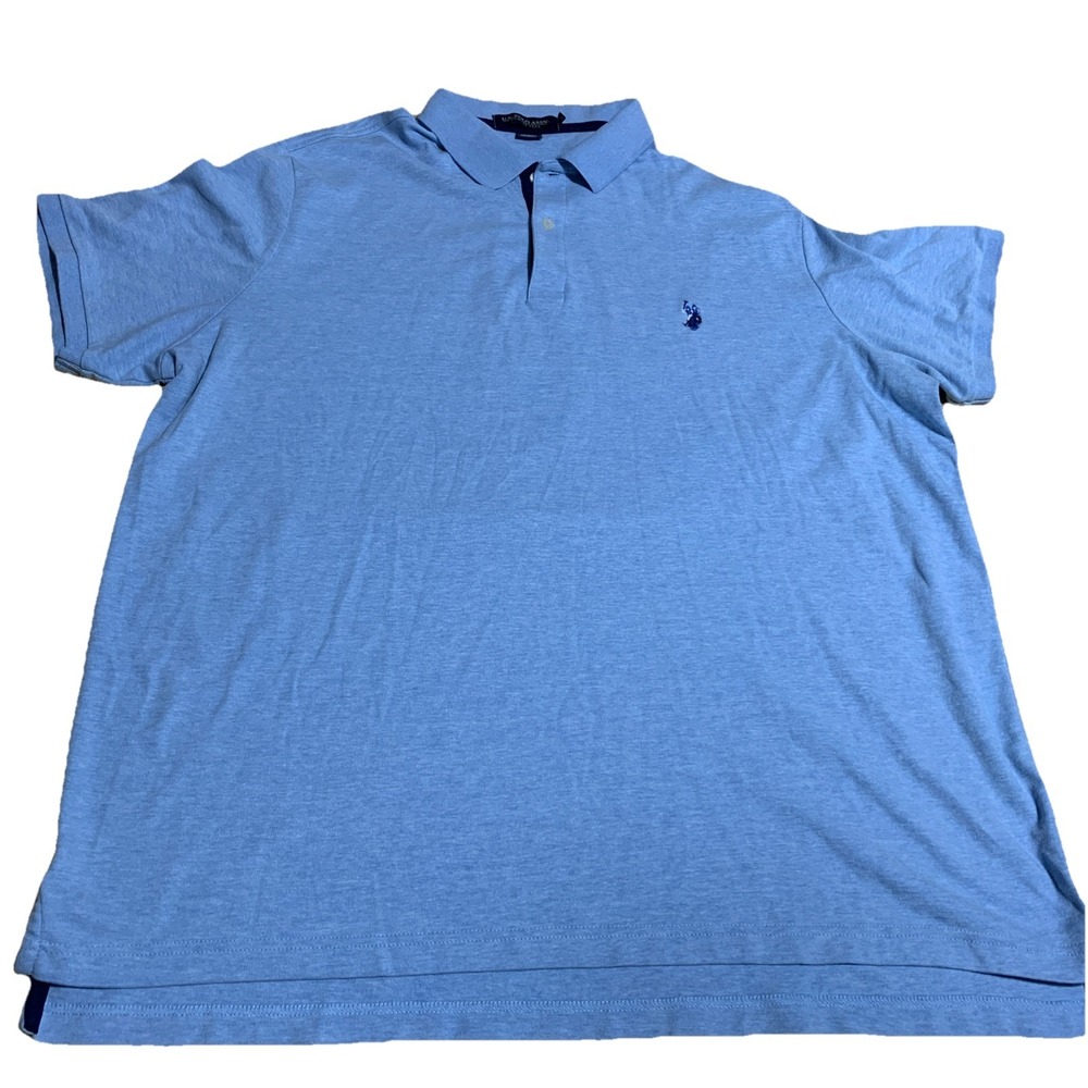 U.S. Polo‎ Assn. Men's Luxury Feel Interlock Polo Shirt Blue Size 3XL
